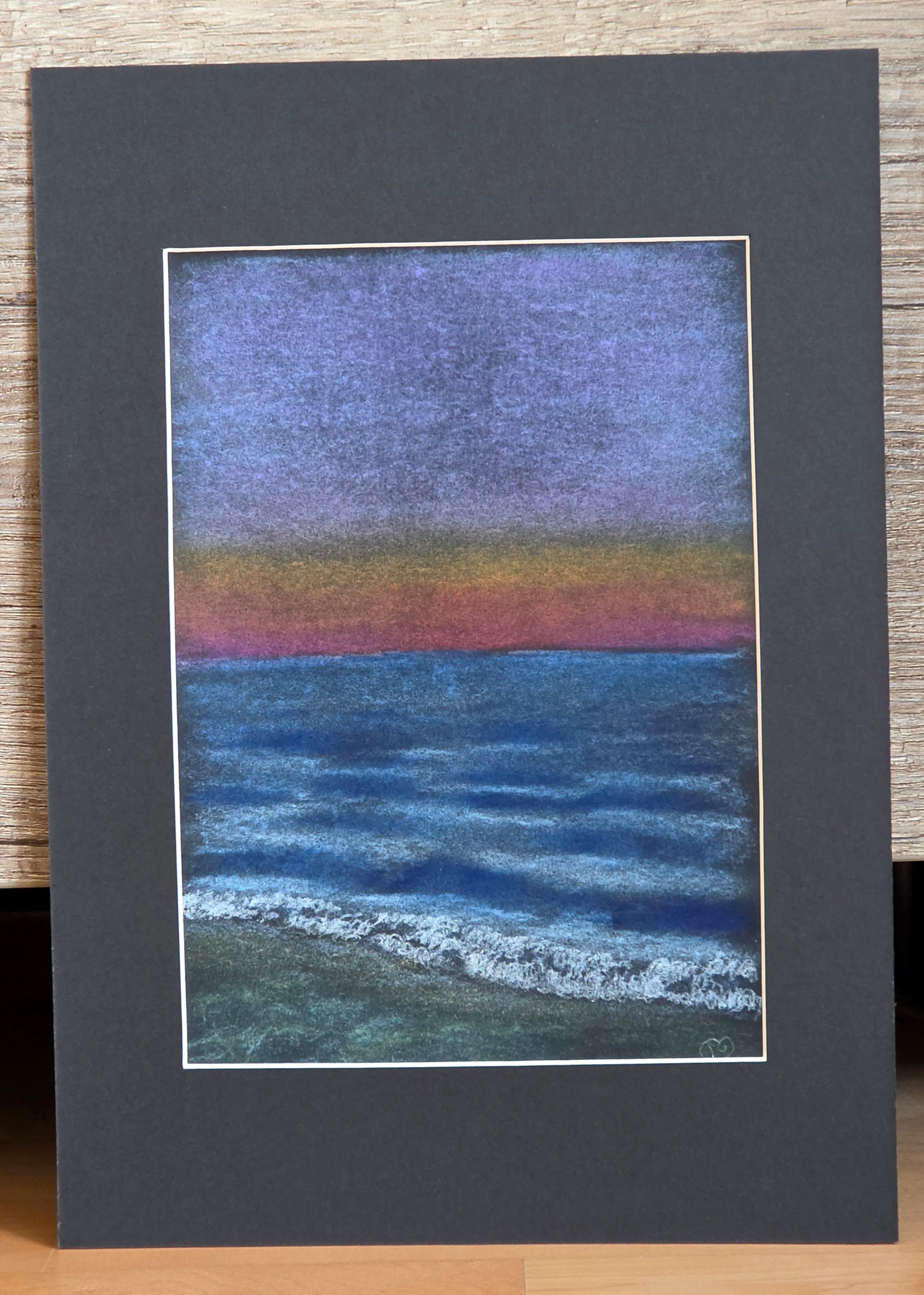 Pastellgemälde "Nightfall Seascape"