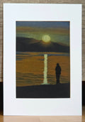 Pastellgemälde "Sunset in Scotland"